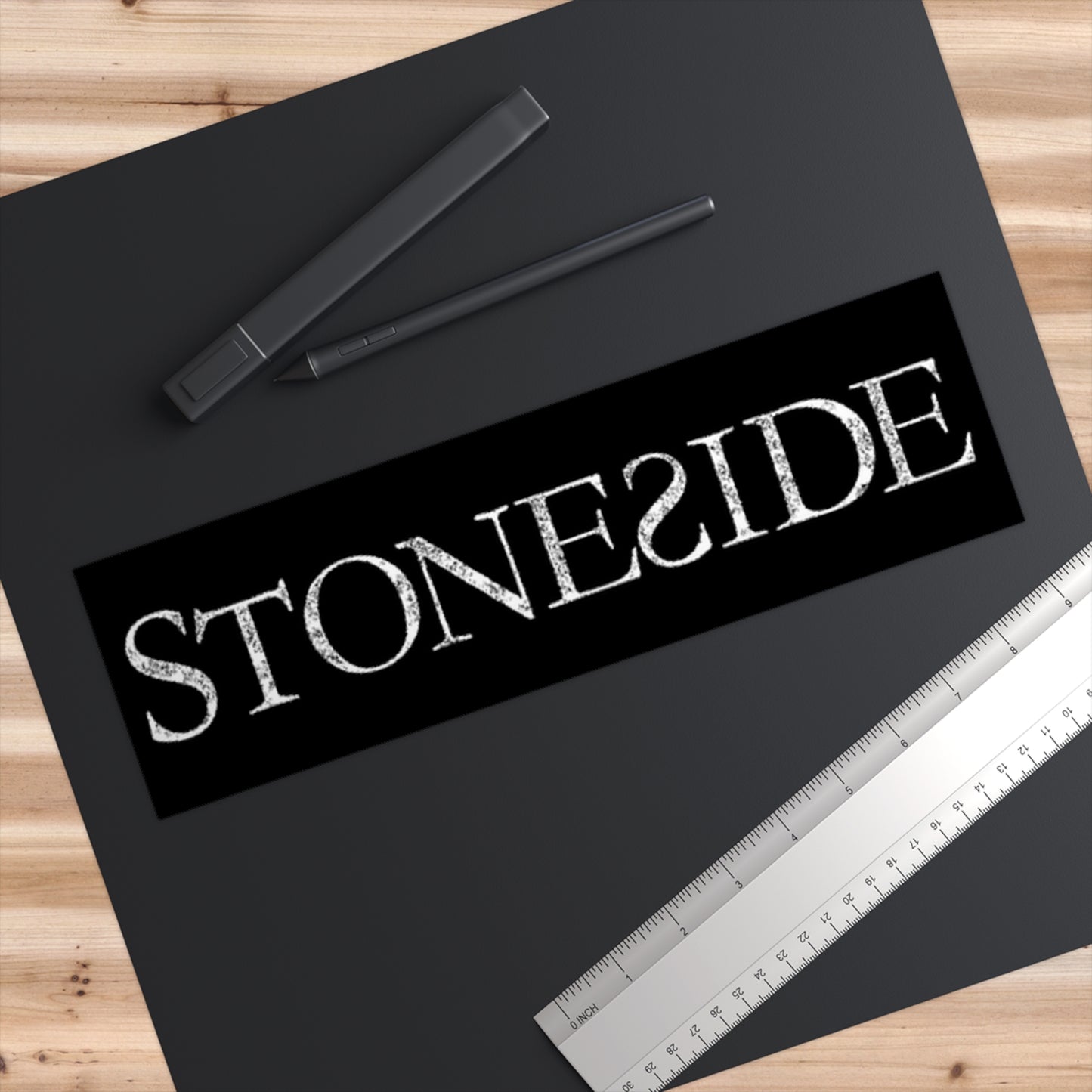 Stoneside Bumper Sticker — Vintage Black Logo Decal